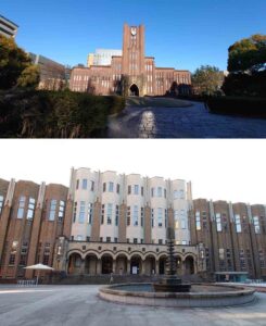 東京大学安田講堂と図書館