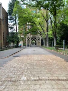 東京大学文学部3号館前の道