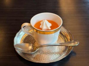 神戸たむらの季節のデザート(秋)は柿のゼリー